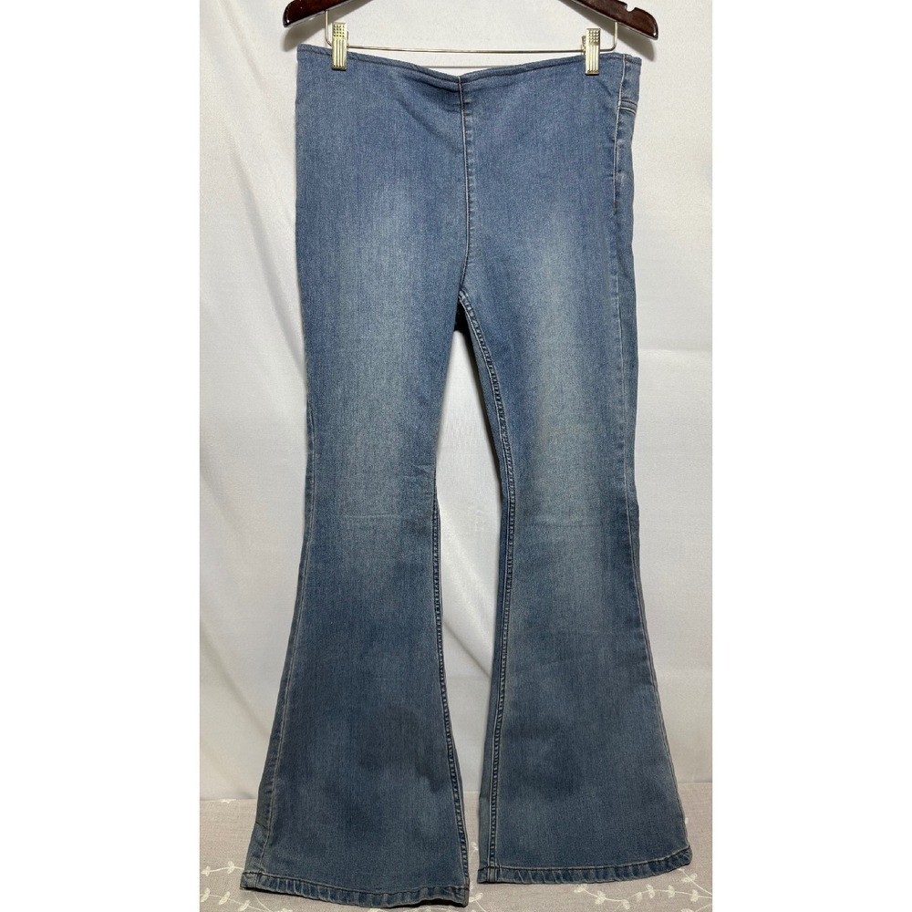 Free People Flare Jeans High‎ Rise Denim Bell Bottoms Women's Size 31